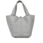 Hermès Bleu Pale Clemence Picotin Lock 22 Palladium Hardware - Image 4